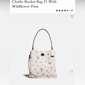coach charlie bucket bag 21 with wildflower print